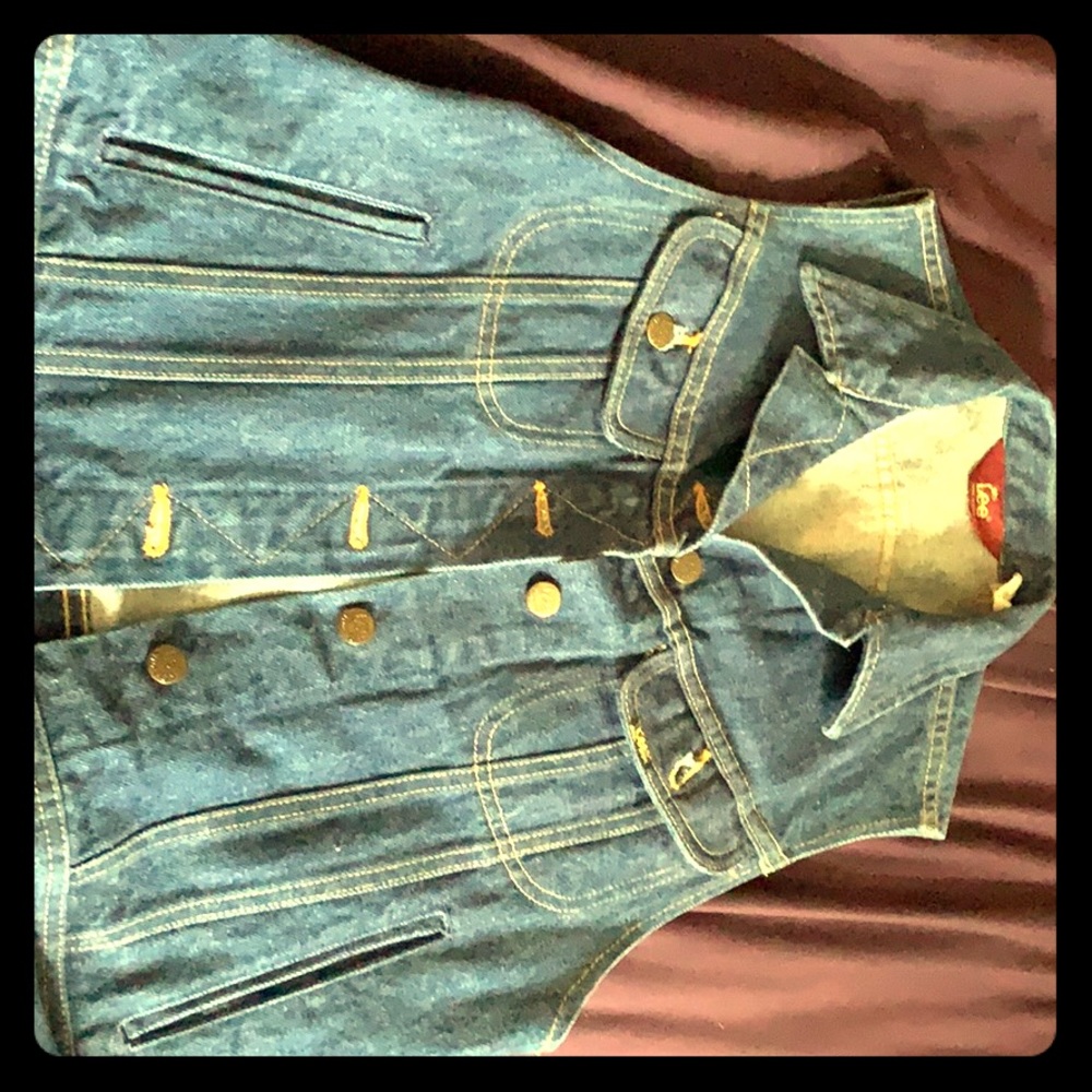 A vintage lee jean vest.